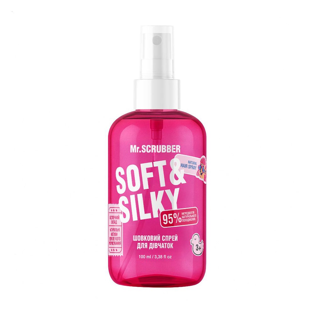 Дитячий шовковий спрей для легкого розчісування волосся Mr.Scrubber Soft &amp; Silky Natural Hair Spray для дівчаток, 100 мл